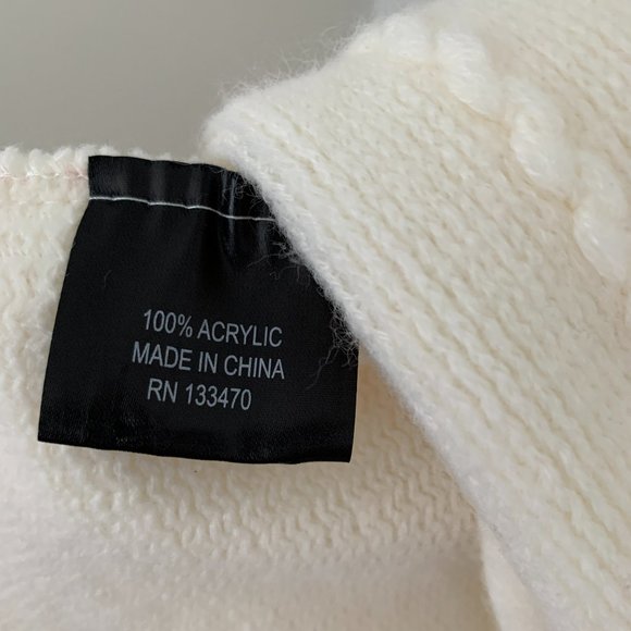 GUESS Women's Ophelia Fringe Poncho - White - New, with Tags (Small) - Picture 3 of 3